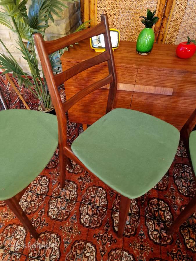 Vintažinės mid century "Casala" tikmedžio kėdės - nuotraukos Nr. 33