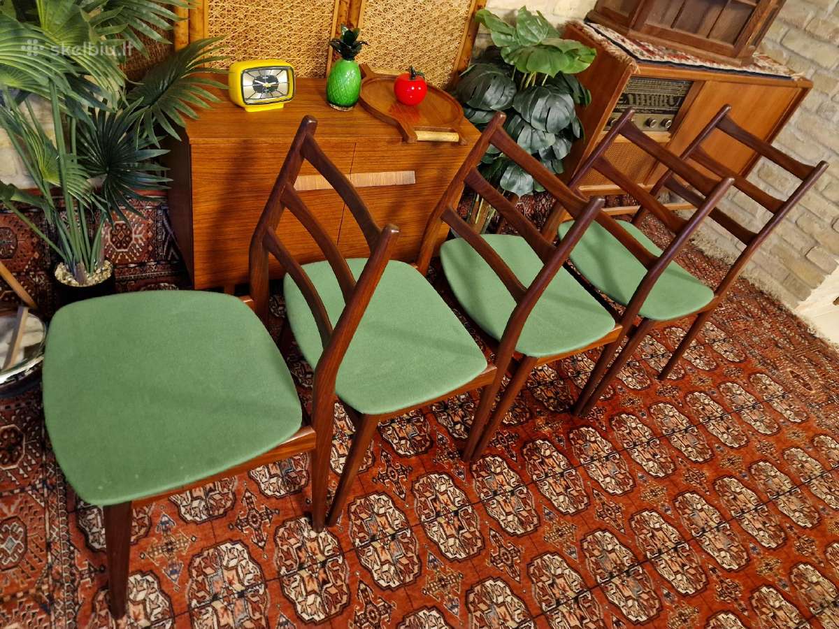 Vintažinės mid century "Casala" tikmedžio kėdės - nuotraukos Nr. 34