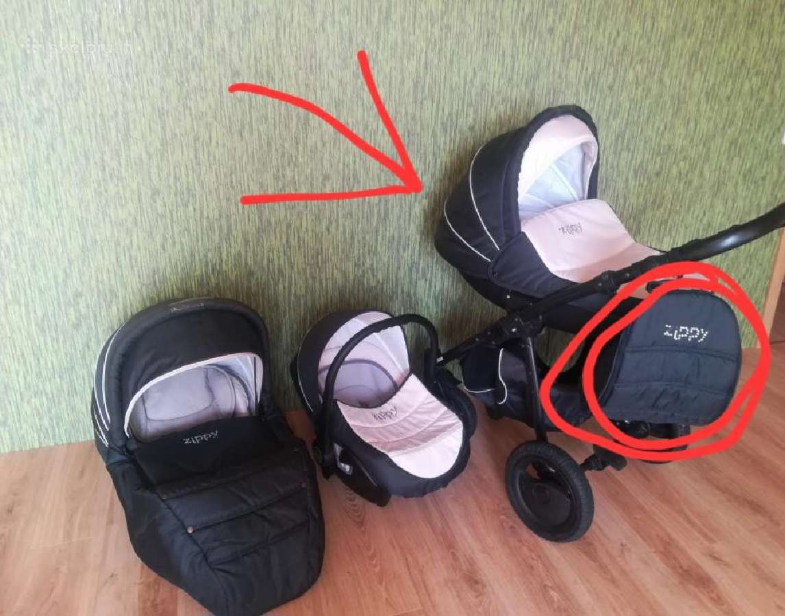 Tutis Zippy portfelis nuo vežimėlio komplekto.