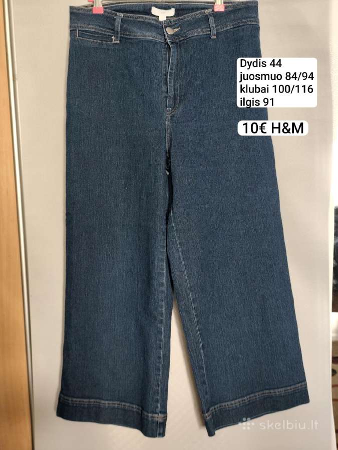H&m platėjantys džinsai žemesnėm 44 dydis