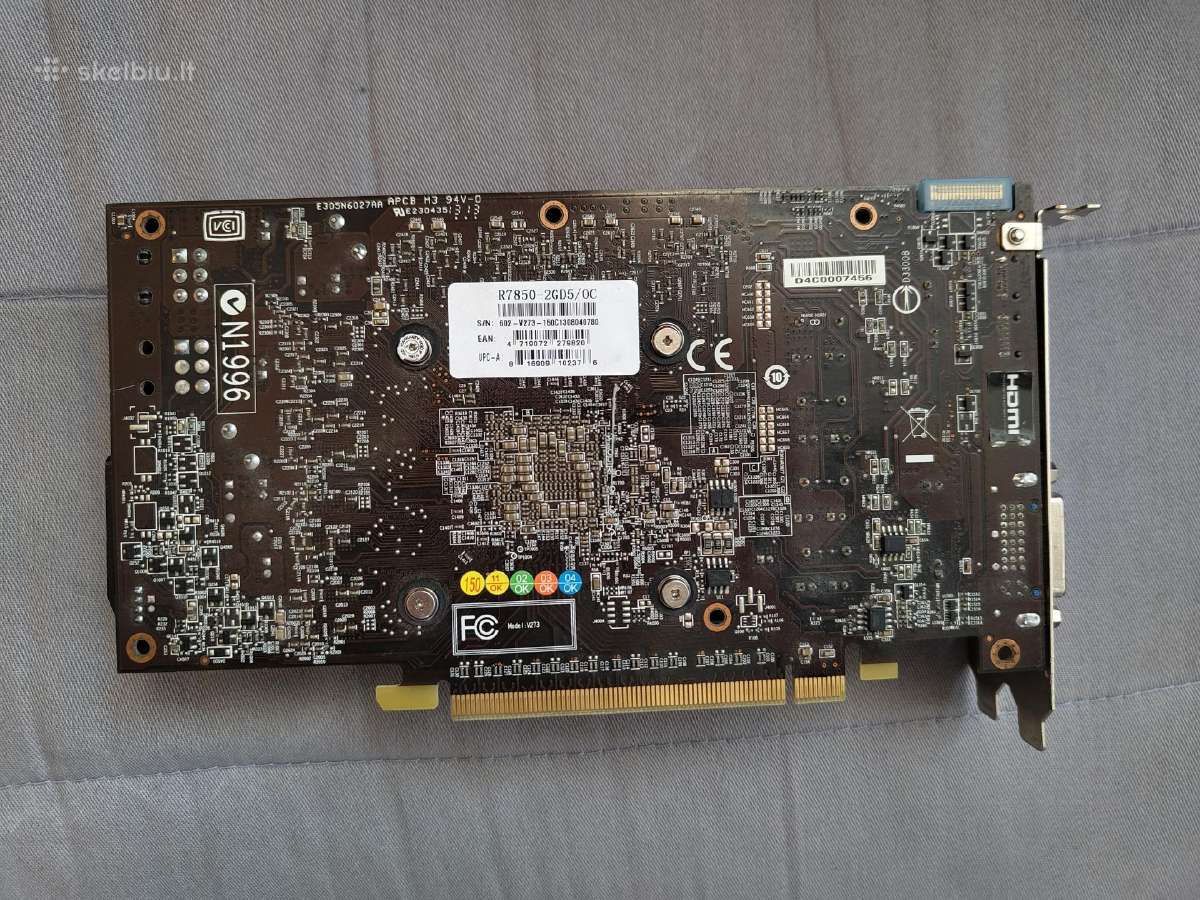 Msi vaizdo plokštė R7850-2gd5 / 0c - nuotraukos Nr. 2