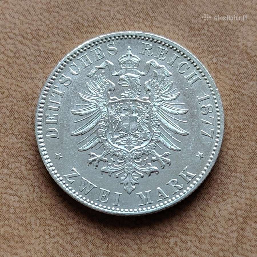Prusijos 2 markes 1877 - nuotraukos Nr. 2