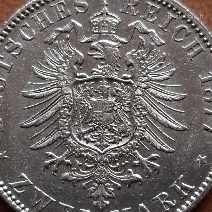 Prusijos 2 markes 1877 - nuotraukos Nr. 3