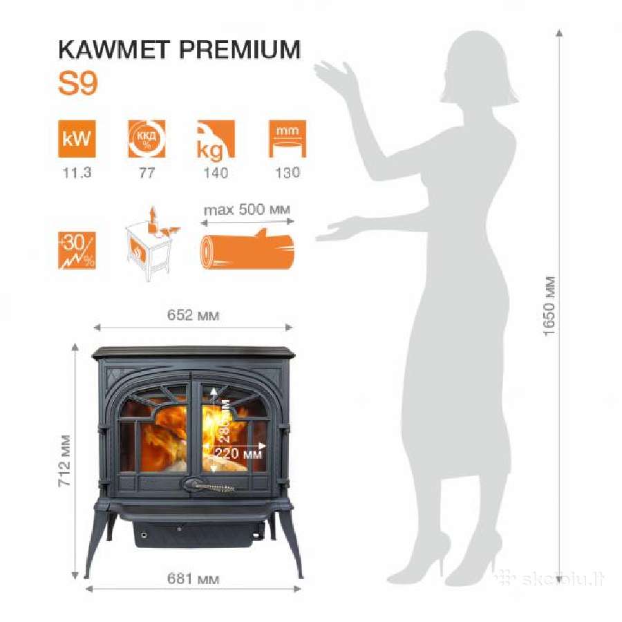 Ketaus krosnelė Kawmet Premium Zeus S9 Eco - nuotraukos Nr. 18