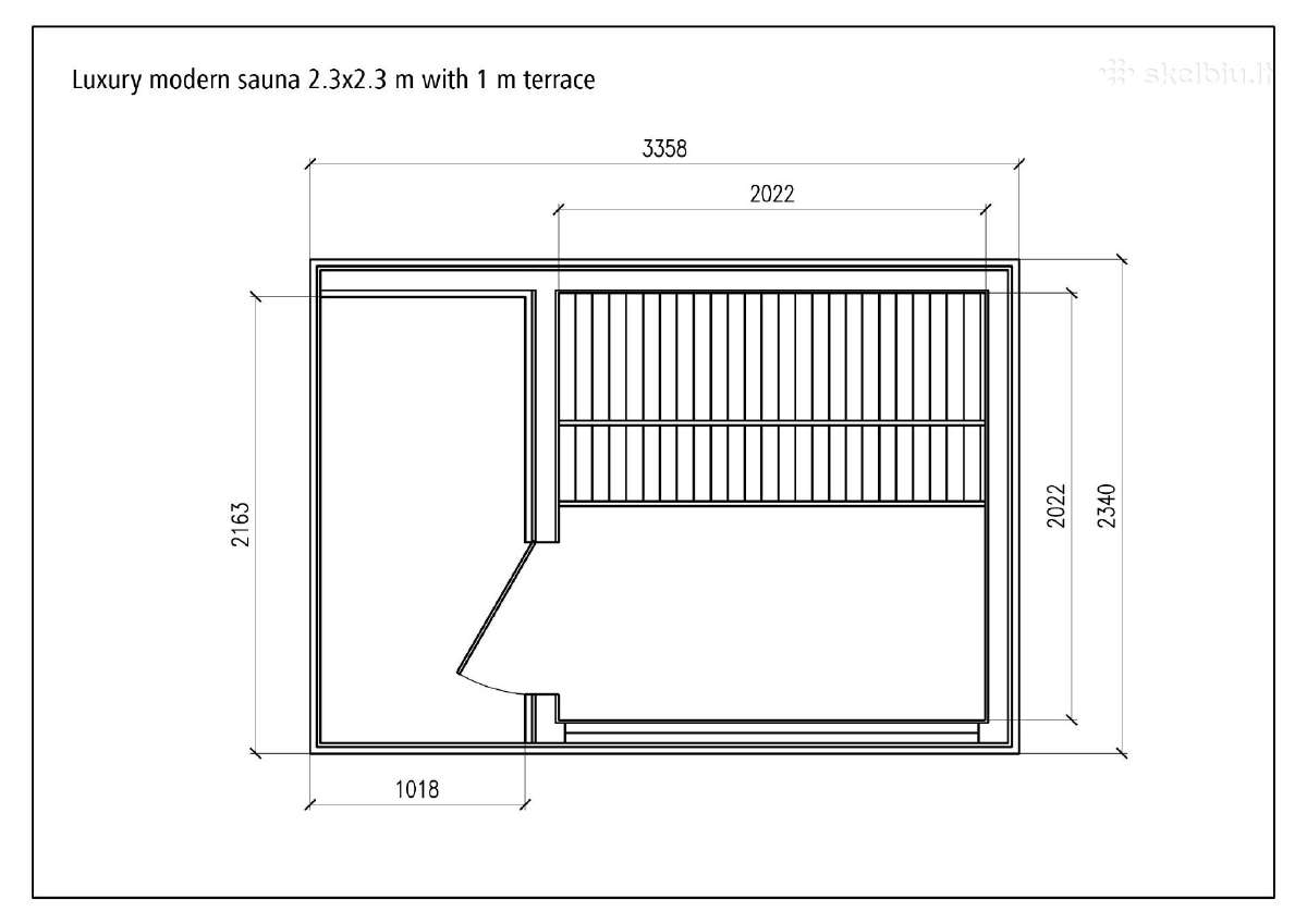 Luxury Modern Sauna 2.3x3.3 m - nuotraukos Nr. 11