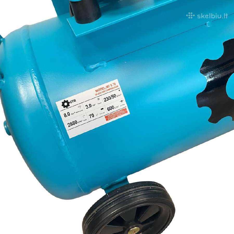 Betepalinis oro kompresorius Gtm Mt S 70l 600l/min - nuotraukos Nr. 3