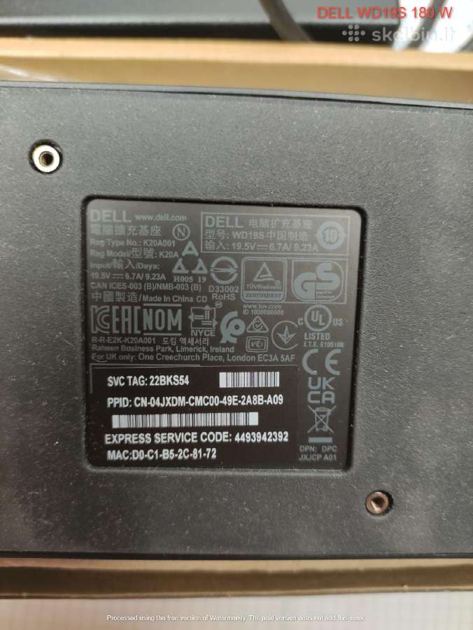 Dell/lenovo Dokavimo stotelės Wd22tb4/wd19s ir kt. - nuotraukos Nr. 13