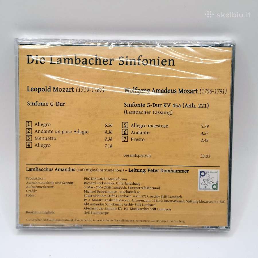 Die Lambacher Sinfonien - Mozart (CD) - nuotraukos Nr. 2