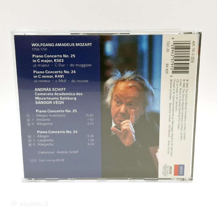 Mozart: Andras Schiff - Piano Concertos (CD) - nuotraukos Nr. 2