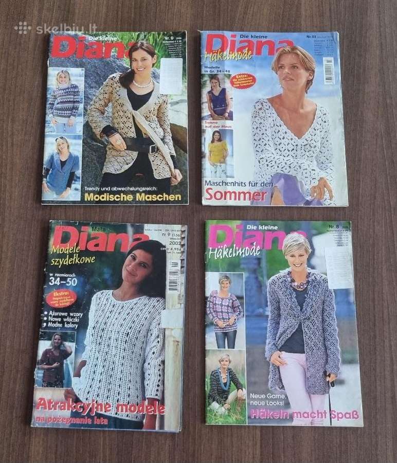 Keturi nėrimo žurnalai "Mažoji Diana"