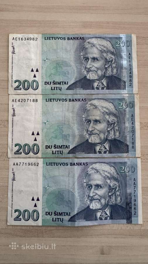 100 litų, 200 litų