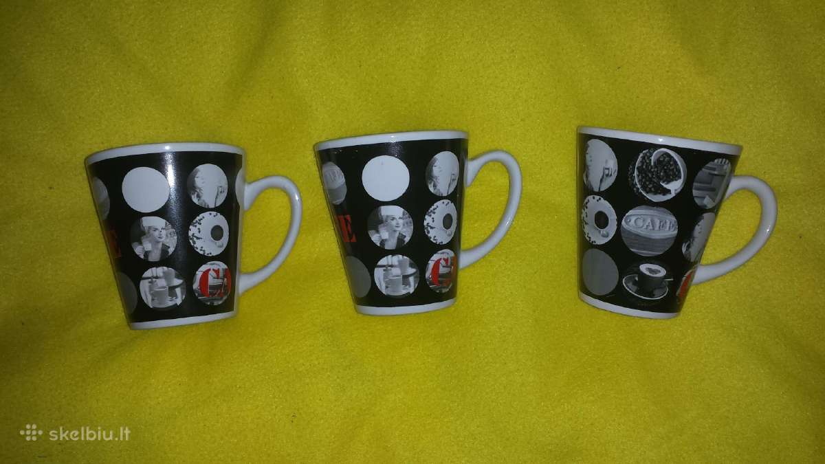 3 puodeliai kavai,arbatai. kaina uz visus kartu