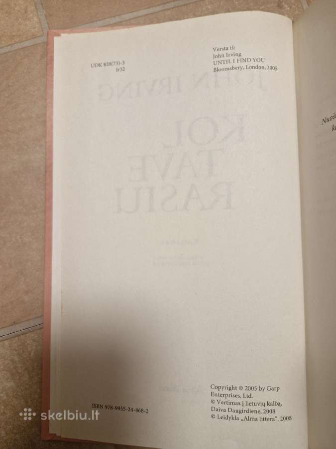 John Irving Kol tave rasiu - nuotraukos Nr. 5