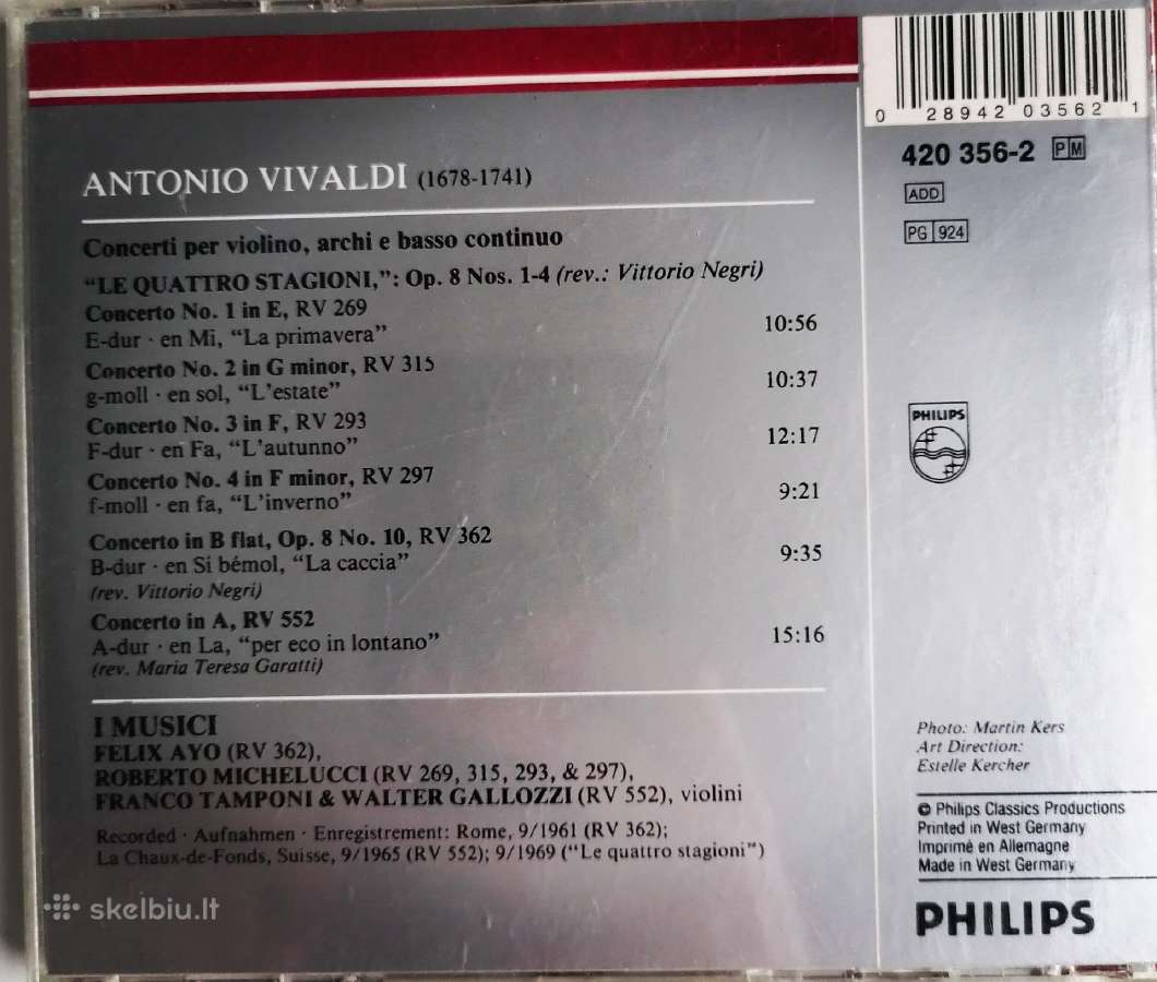 CD klasika, Beethoven, Vivaldi, Handel, Mozart - nuotraukos Nr. 6