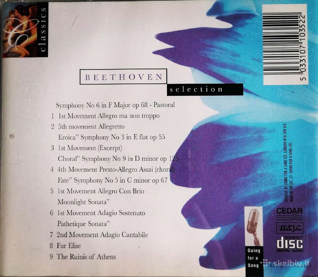 CD klasika, Beethoven, Vivaldi, Handel, Mozart - nuotraukos Nr. 2