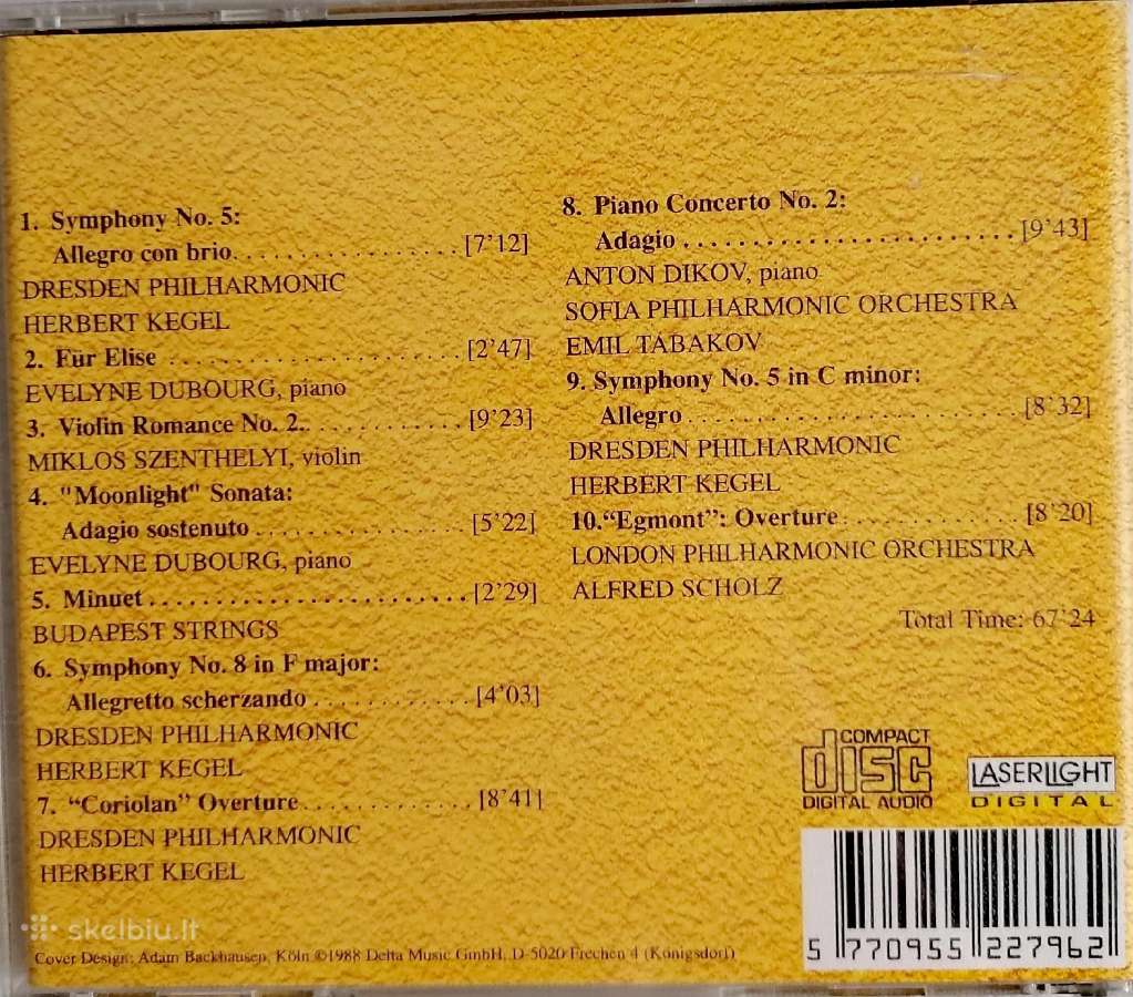 CD klasika, Beethoven, Vivaldi, Handel, Mozart - nuotraukos Nr. 4