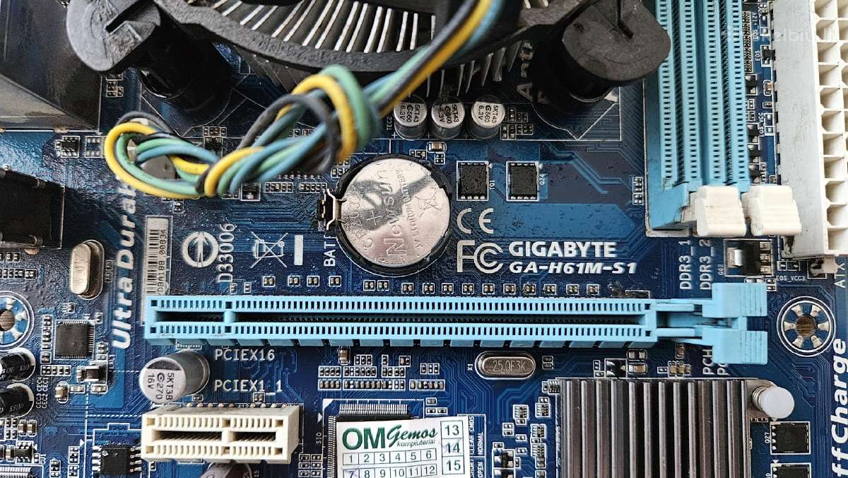 Pagrindinė plokštė Socket 1155 Gigabyte Ga-h61m-s1 - nuotraukos Nr. 7