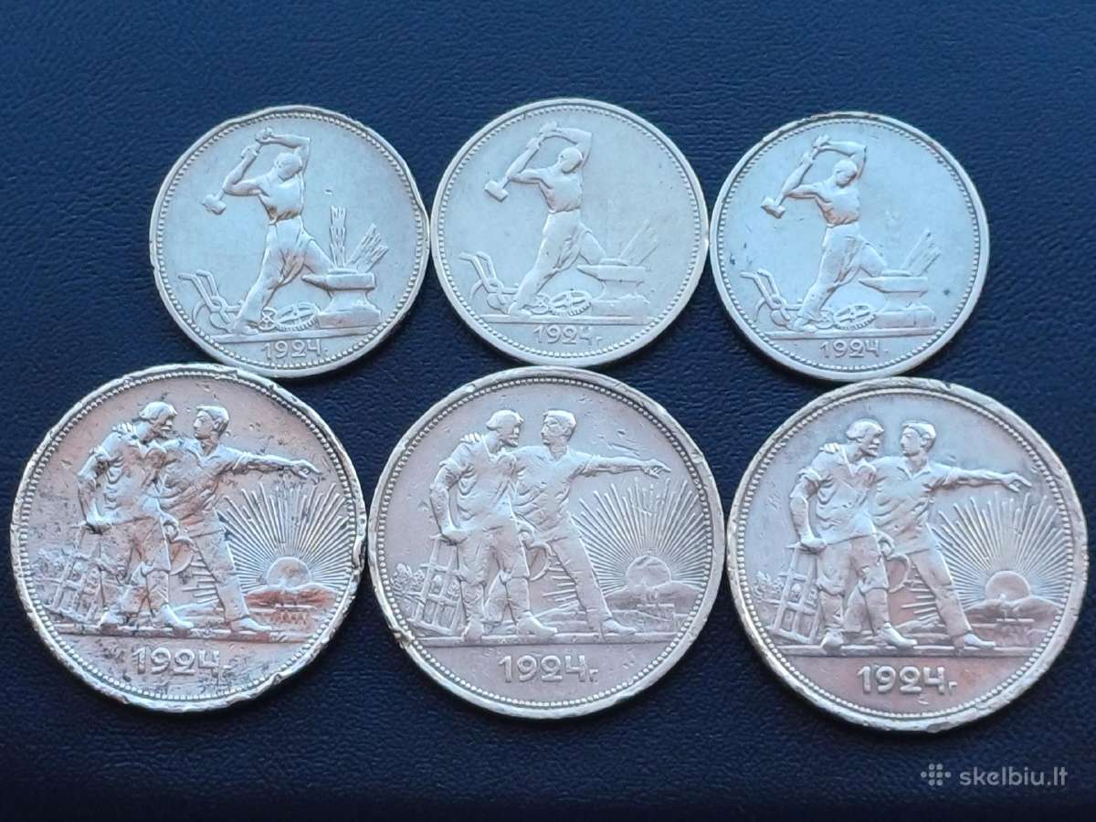 Rubliai ir poltinikai 1924m. Sidabras 900