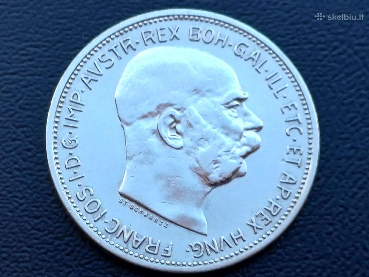 2 kronos 1912m. Austrija sidabras - nuotraukos Nr. 2