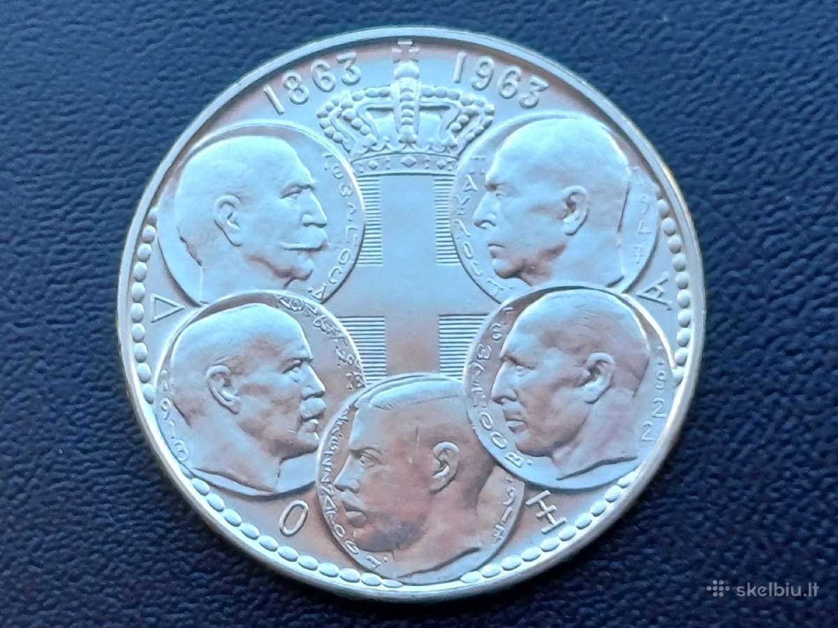 30 drachmų 1963m. Graikija sidabras unc - nuotraukos Nr. 2