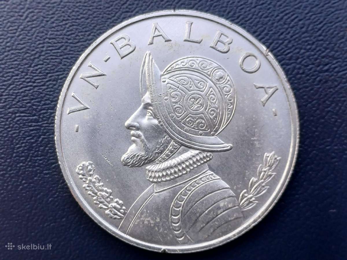 1 balboa 1966m. Panama sidabras 900 unc - nuotraukos Nr. 2
