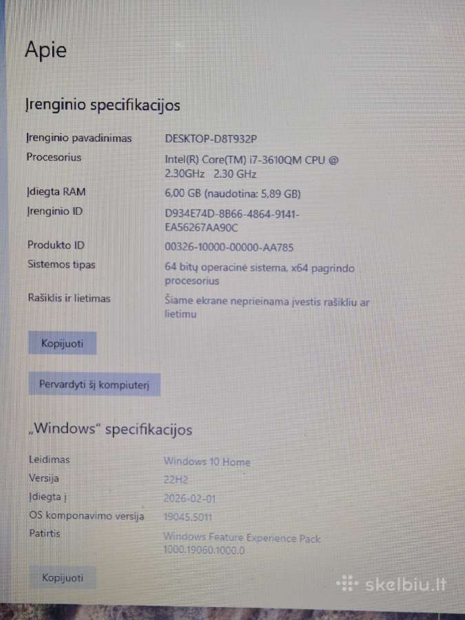 Asus laptopas, nešiojamas kompiuteris, 17.3 colių - nuotraukos Nr. 7
