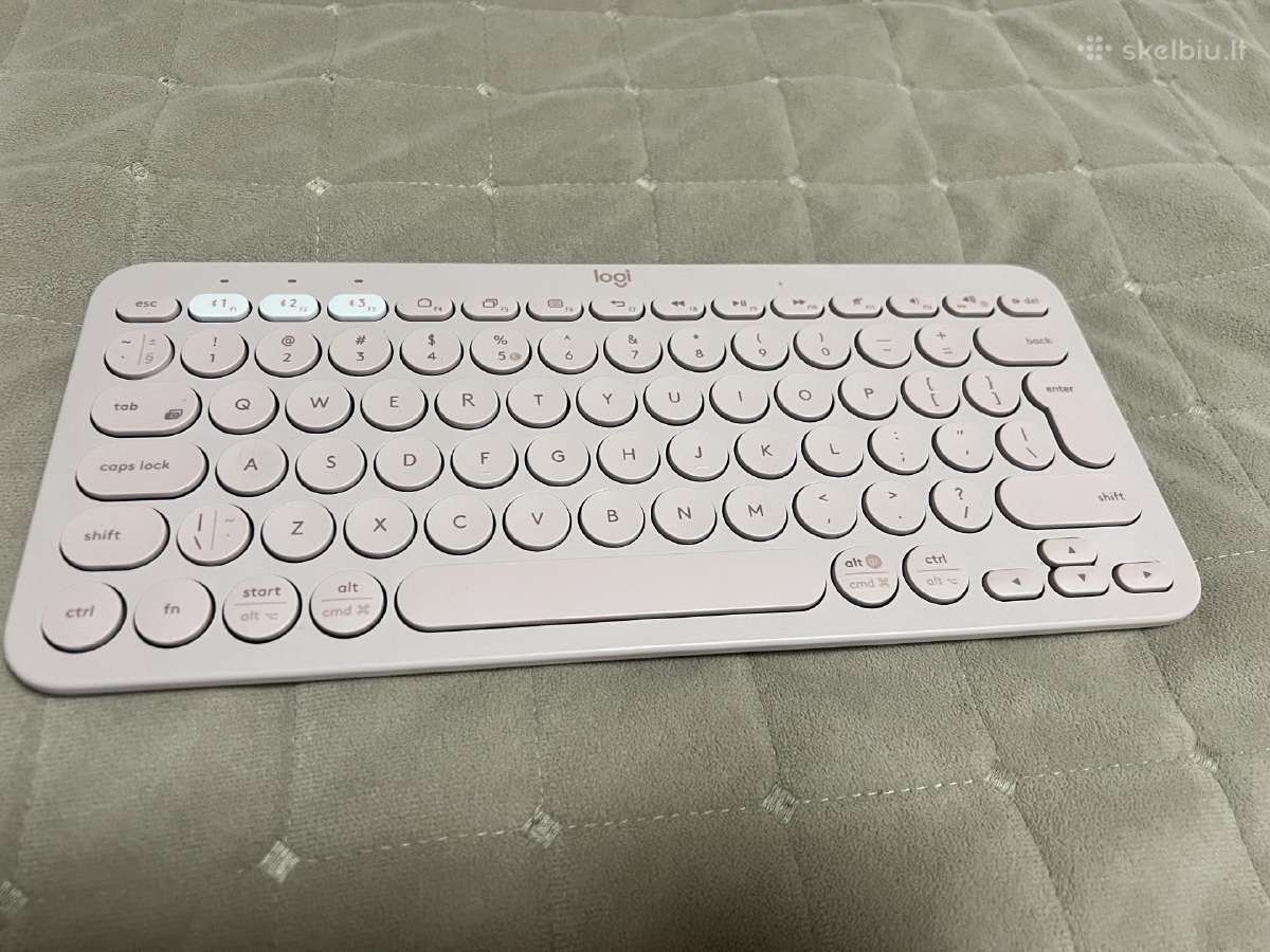 Klaviatūrą Logitech K380 pink naudota kelis kartus