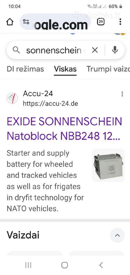 Agm start/stop Gnb 12 V 100 Ah - nuotraukos Nr. 3