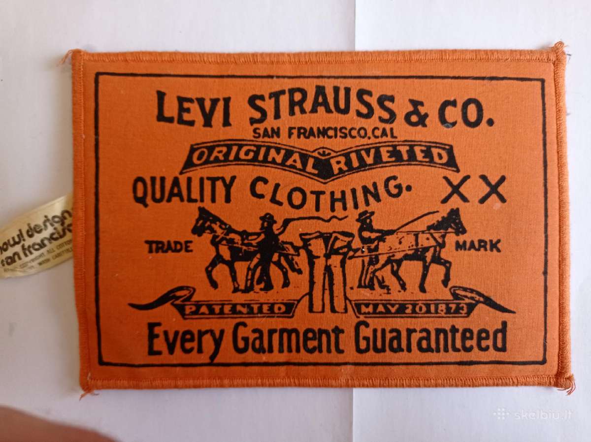 Vintažinė emblema 1973m.levi Strauss.