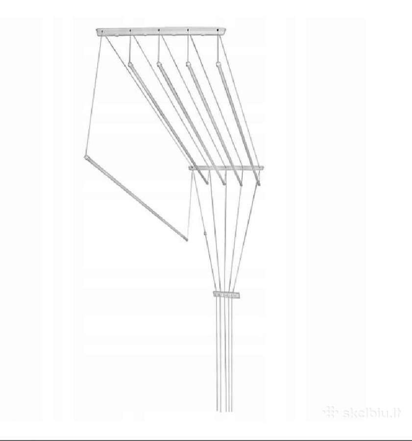 Lubinė skalbinių džiovyklė – 5 strypai, 150 cm