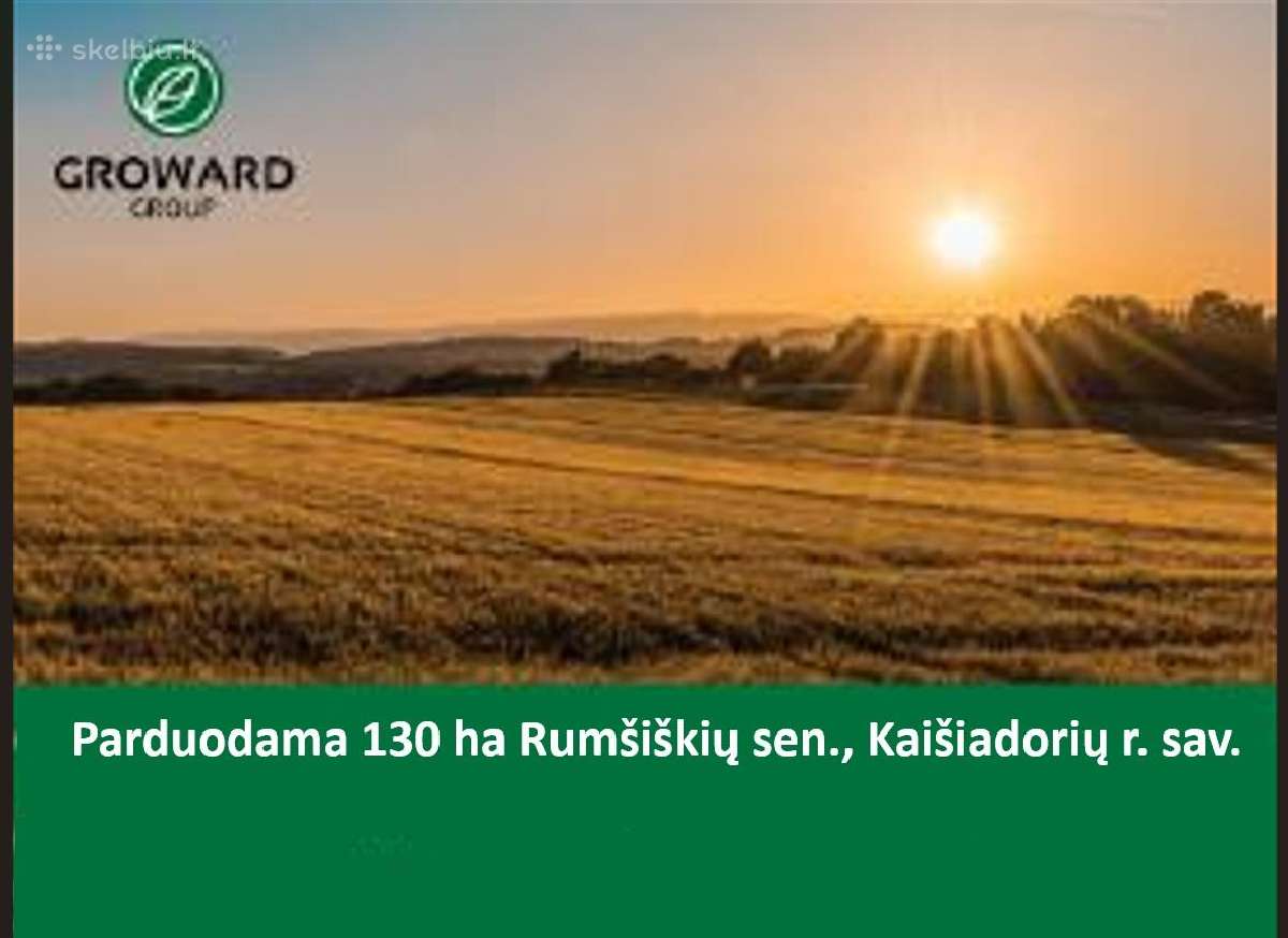 Parduodama 130ha ž.ū. sklypų Rumšiškių sen.
