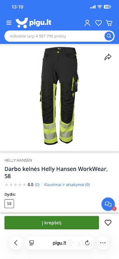 Helly Hansen darbo kelnes