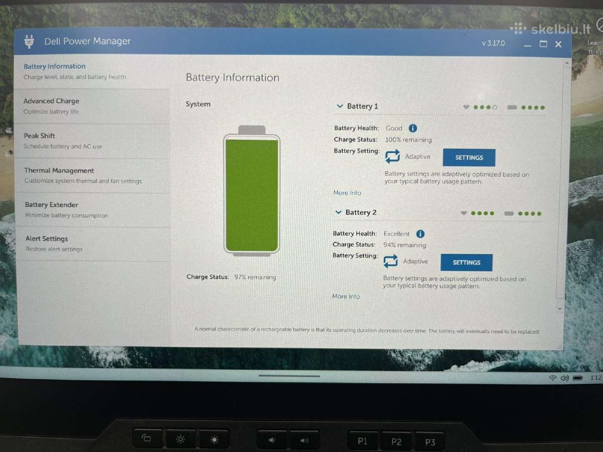 Dell Latitude 7220 Rugged i5-8365u 8gb 256 GB SSD - nuotraukos Nr. 3