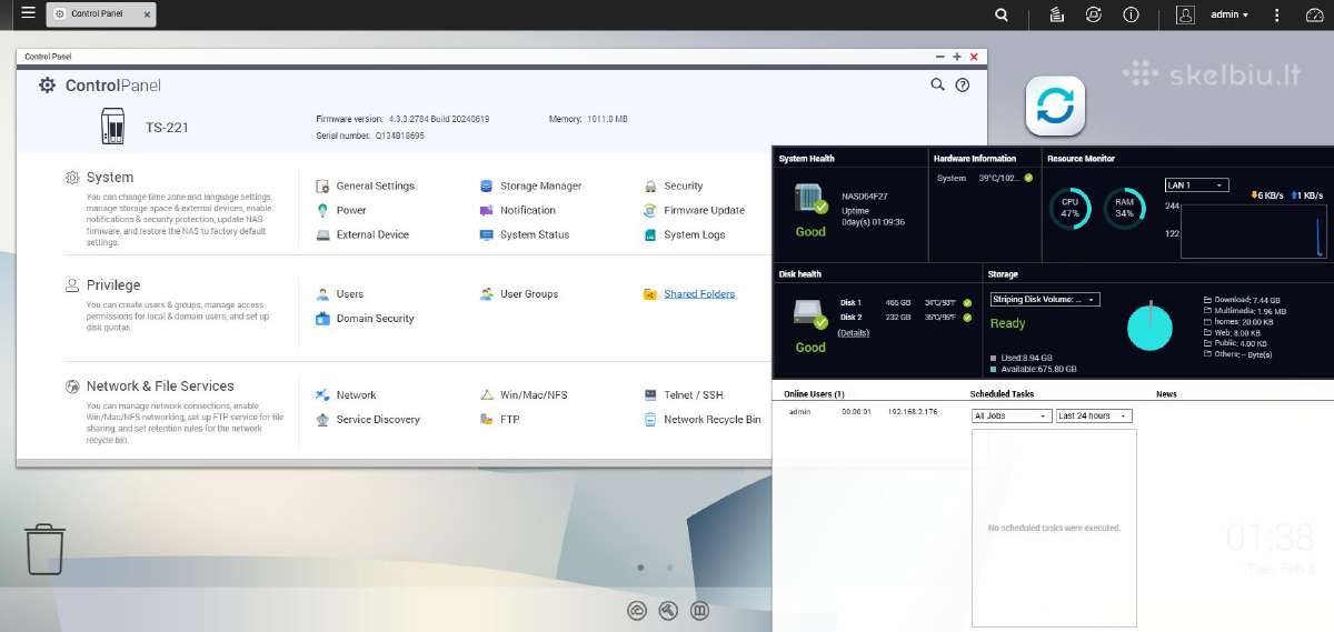 Qnap Ts-221 Nas serveris - nuotraukos Nr. 6