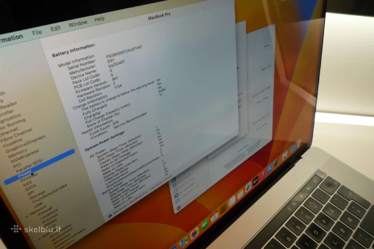 Apple MacBook Pro 15 2018 (A1990) i7, 16gb, 2tb - nuotraukos Nr. 6