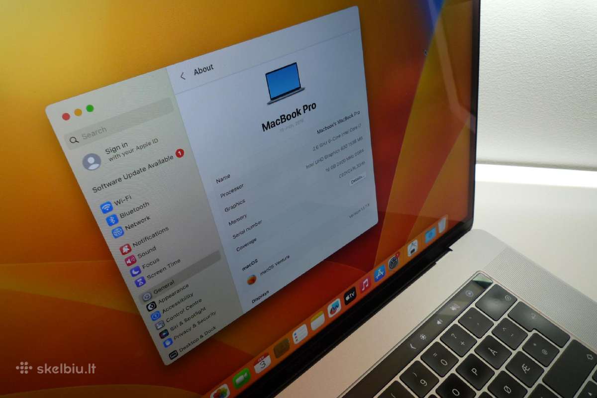 Apple MacBook Pro 15 2018 (A1990) i7, 16gb, 2tb - nuotraukos Nr. 7