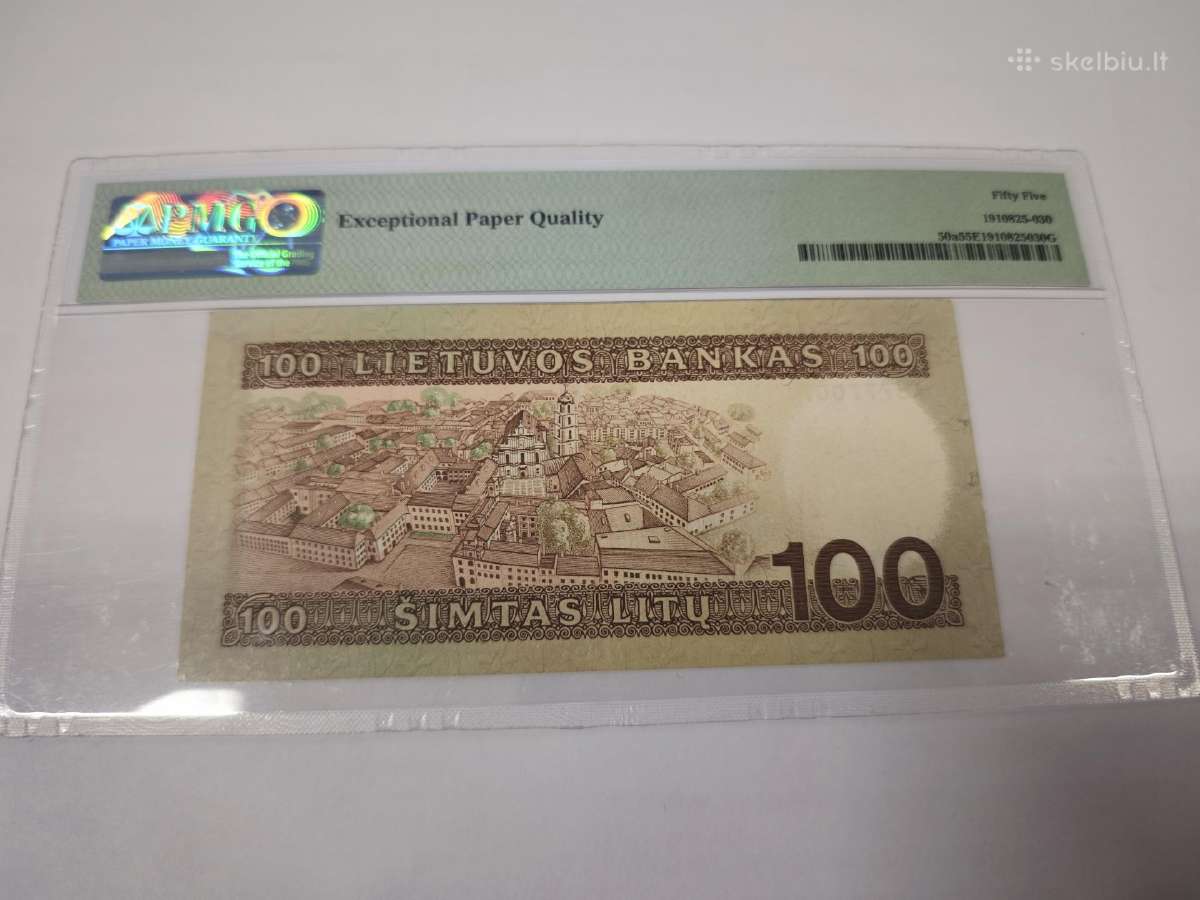 1991 m. 100 litų Pmg58 Aj serija - nuotraukos Nr. 2