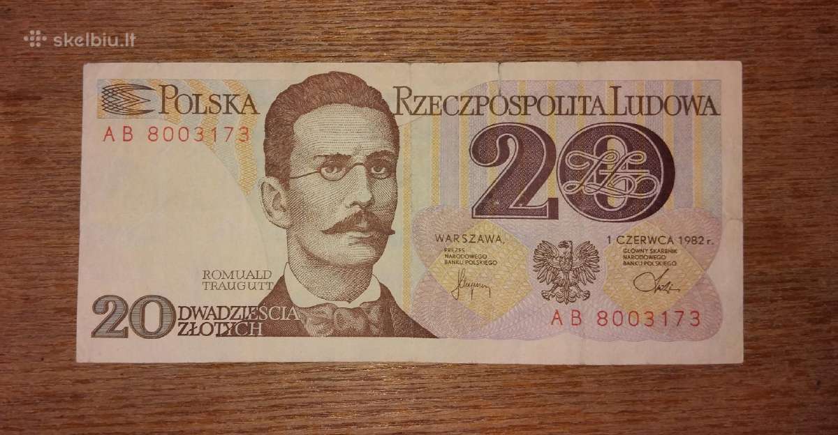 Lenkijos 20 zlotų banknotas