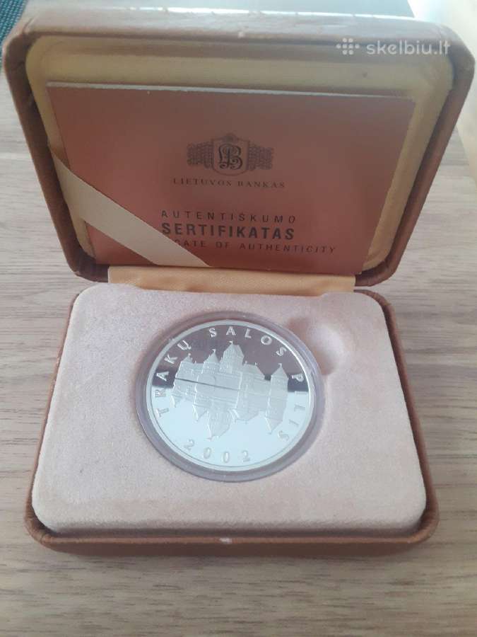 Lb 50 Litų sidabrinė moneta Trakų salos