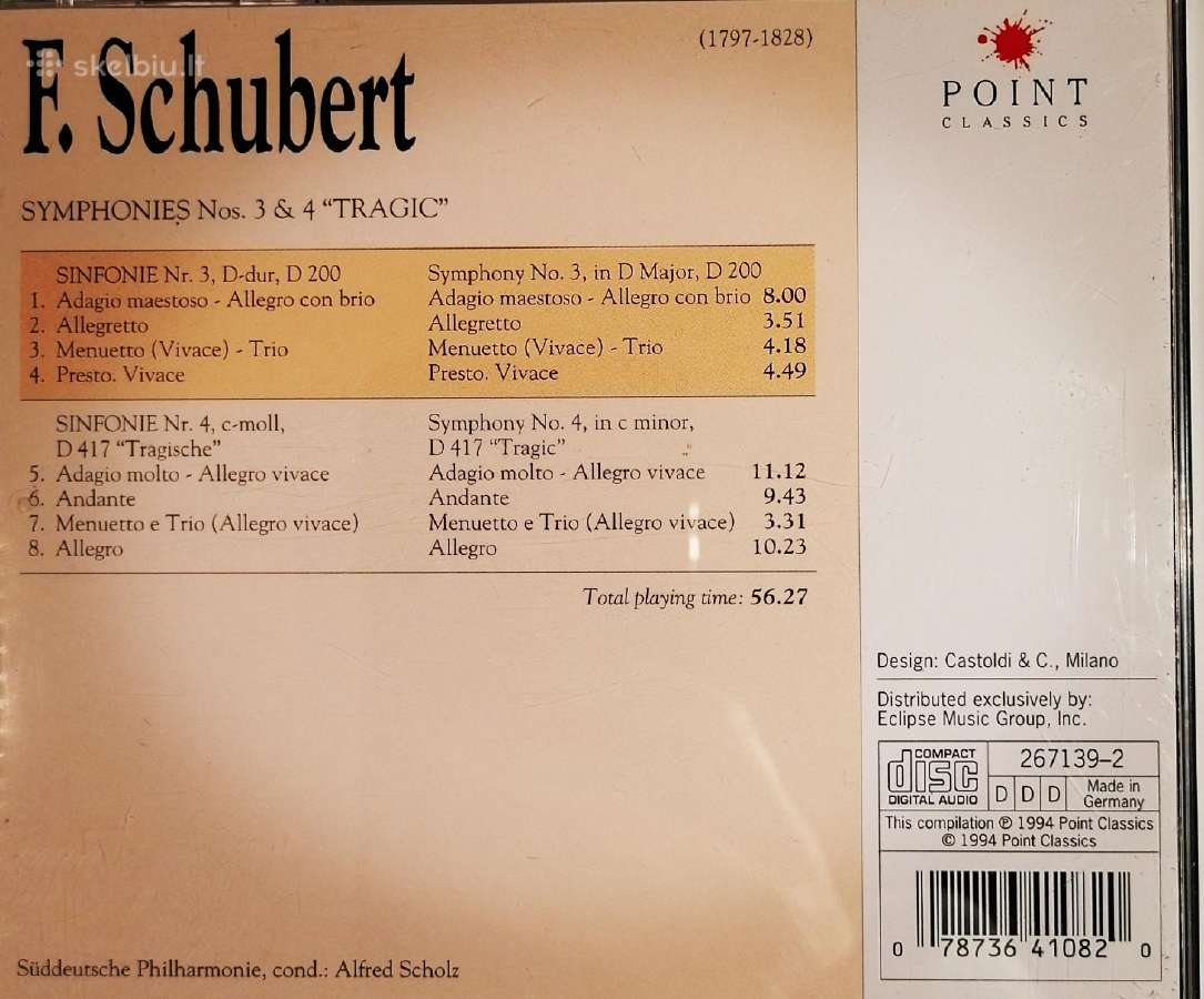 CD klasika Schubert, Šopenas, Medtner, Theodorakis - nuotraukos Nr. 2