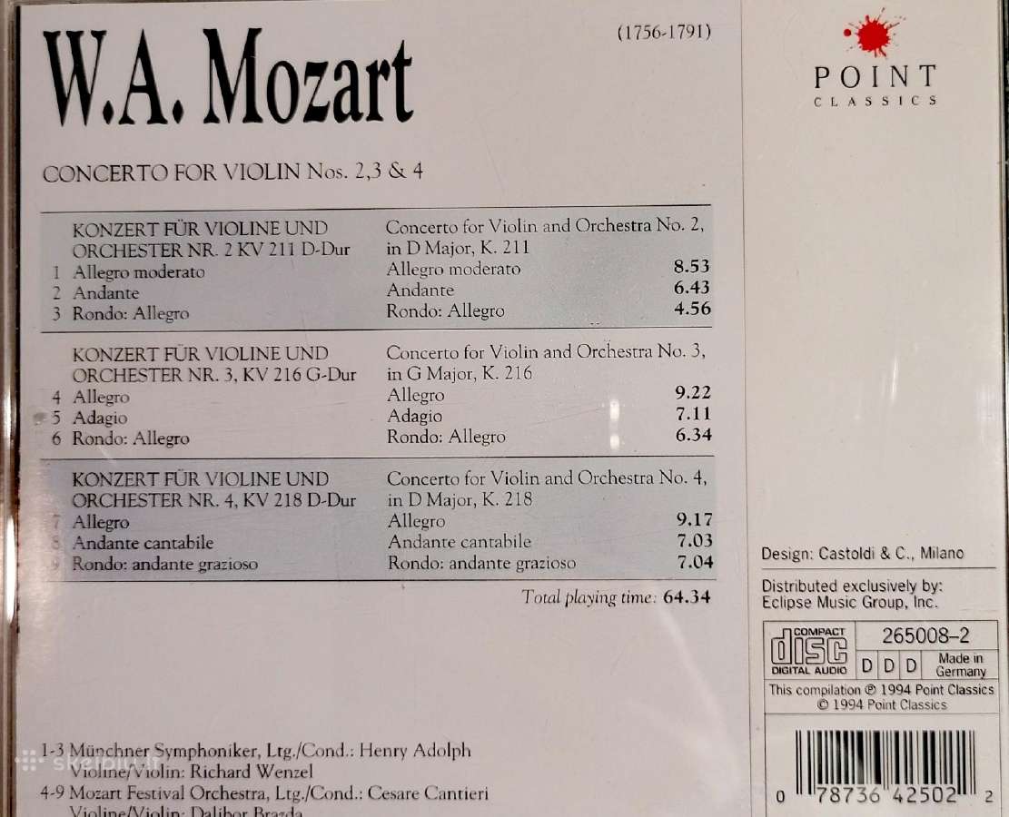 CD klasika, Beethoven, Vivaldi, Handel, Mozart - nuotraukos Nr. 10