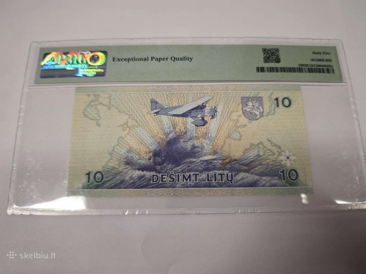 1997 m. 10 litų Pmg65 Aa serija - nuotraukos Nr. 2