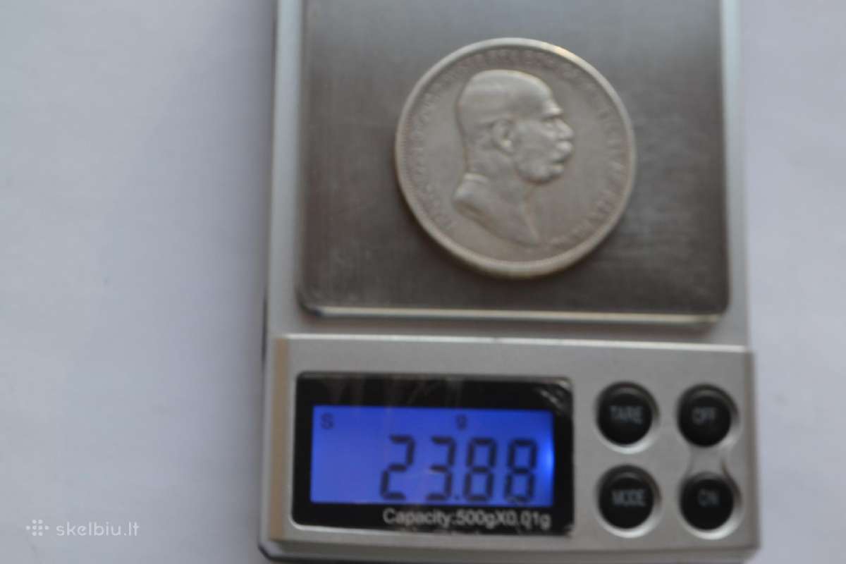 Austrija 5 kronos 1908 m.