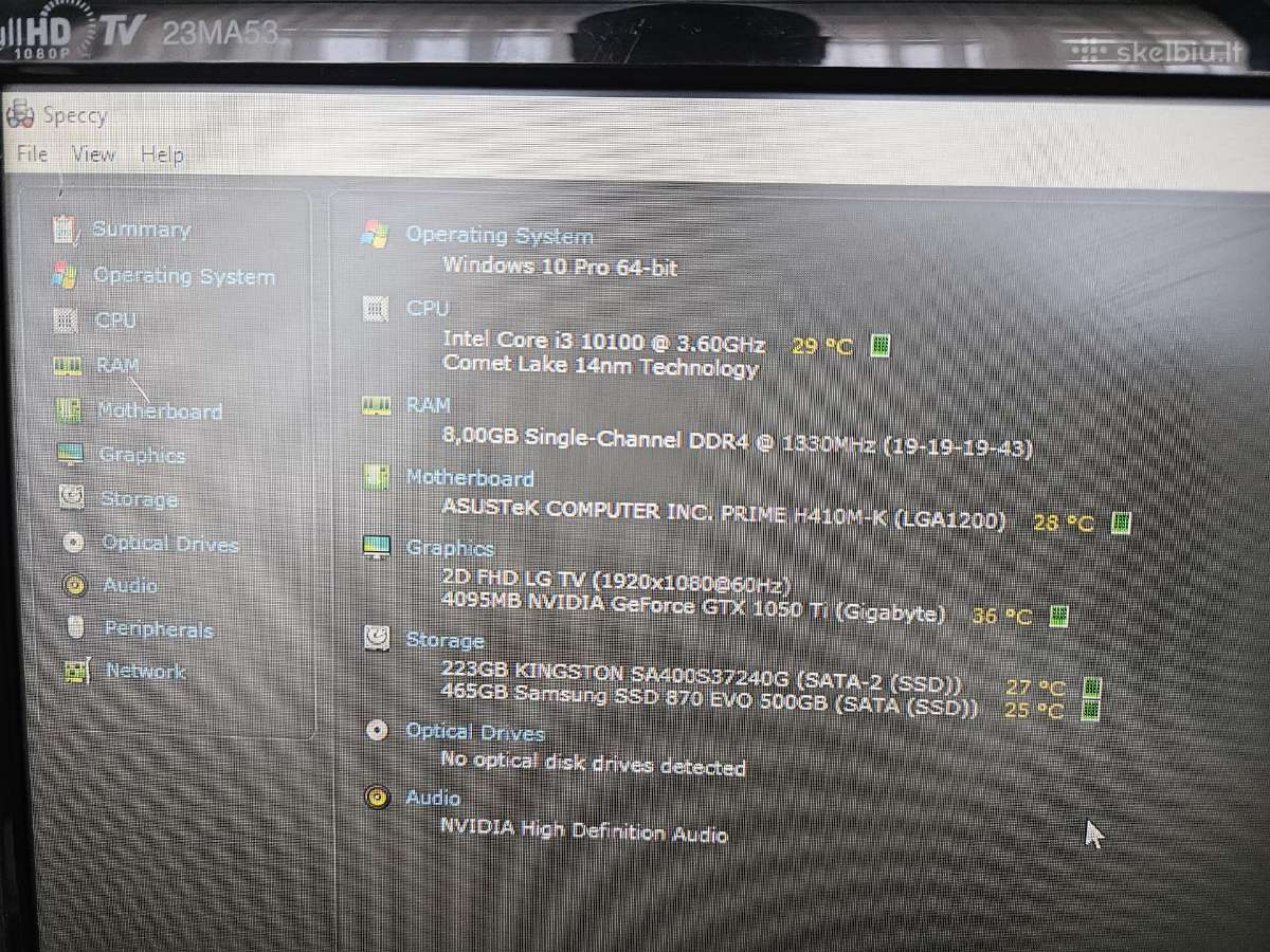 Žaidimų Pc komplektas: i3-10100f, Gtx 1050 Ti - nuotraukos Nr. 6