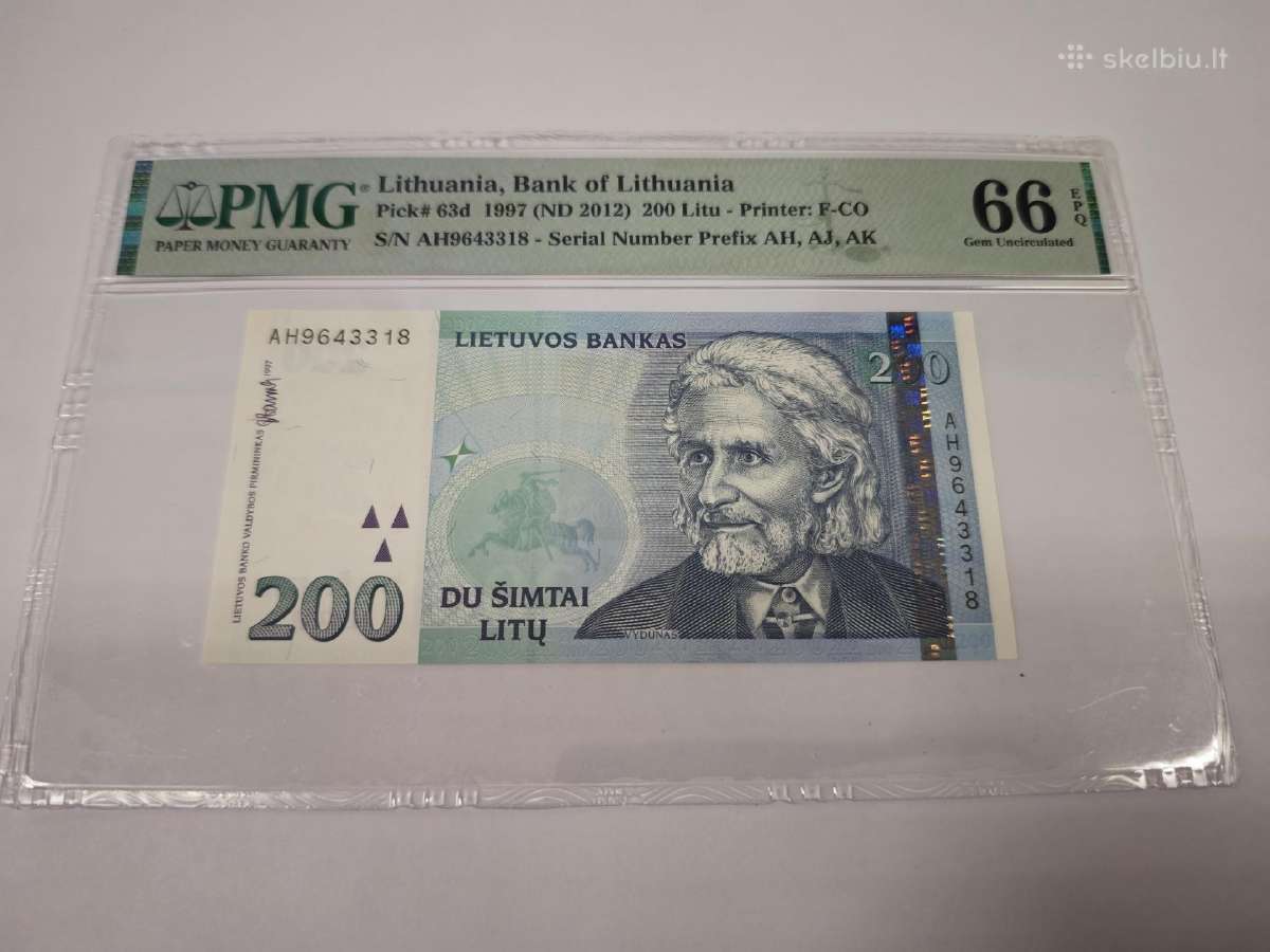 1997 m. 200 litų Pmg66 - nuotraukos Nr. 3