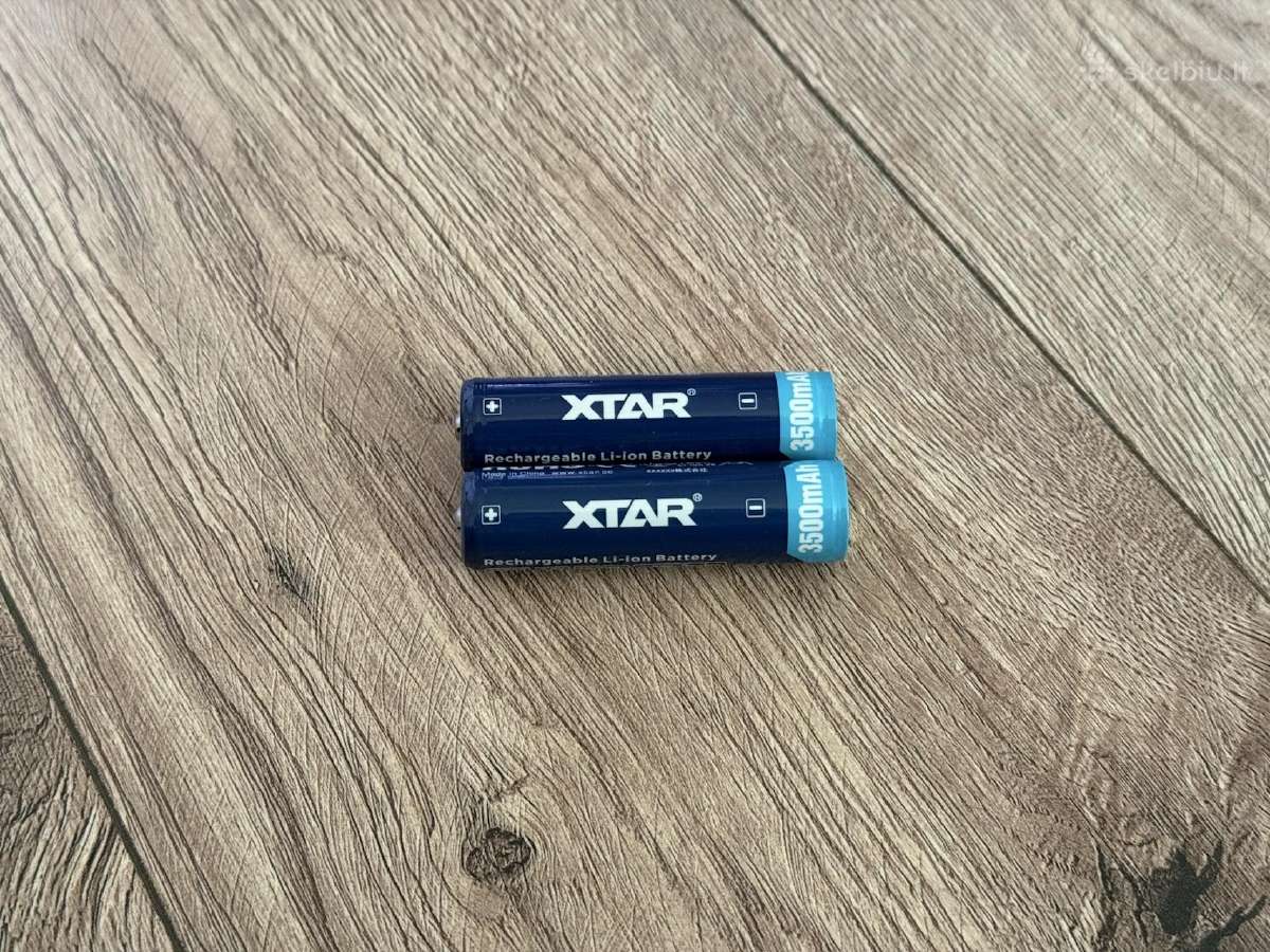2x 18650 Li-ion baterijos su apsauga, 3500mah - nuotraukos Nr. 3