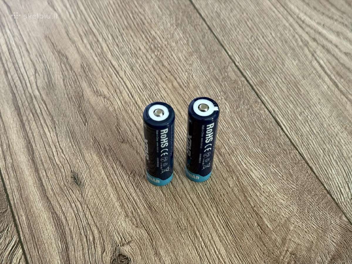 2x 18650 Li-ion baterijos su apsauga, 3500mah - nuotraukos Nr. 4