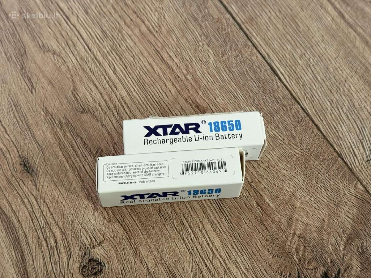 2x 18650 Li-ion baterijos su apsauga, 3500mah - nuotraukos Nr. 8