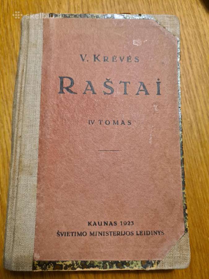 V. Krėvės raštai. Iv tomas. 1923 m