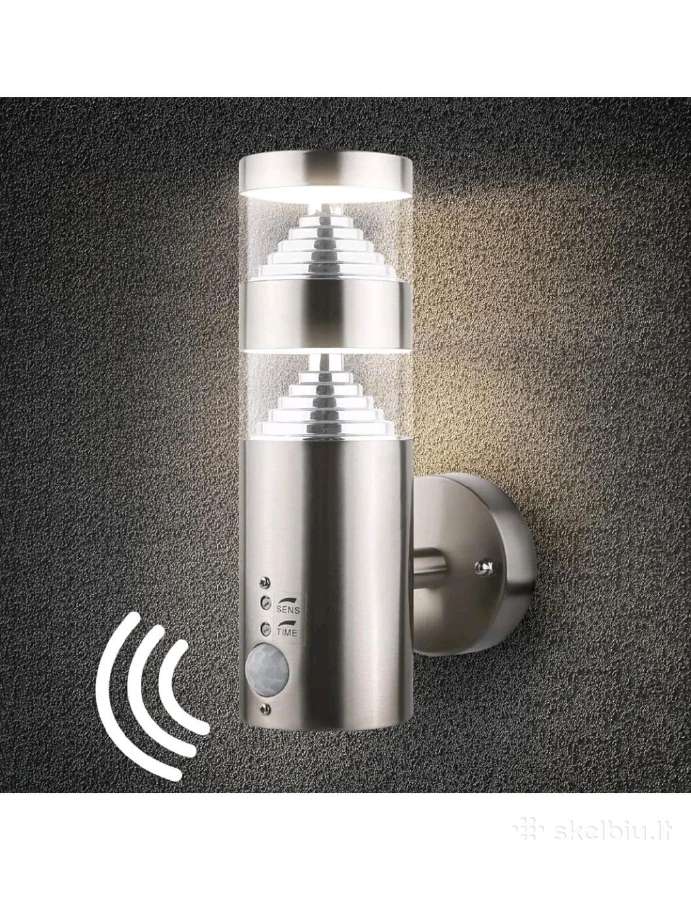 Lauko LED sienines lempos su judesio davikliu 220v